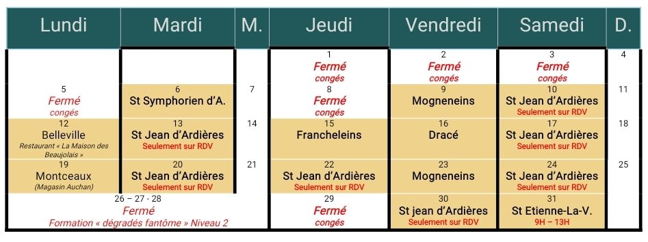 planning-kosy-coiffure-salon-itinérant-belleville-en-beaujolais-belleville-sur-saone