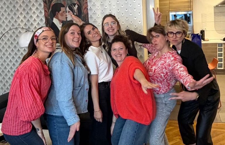 équipe de la formation l'art du conseil avec Aurélie la formatrice, les autres coiffeuse et Emilie de chez Kosy coiffure